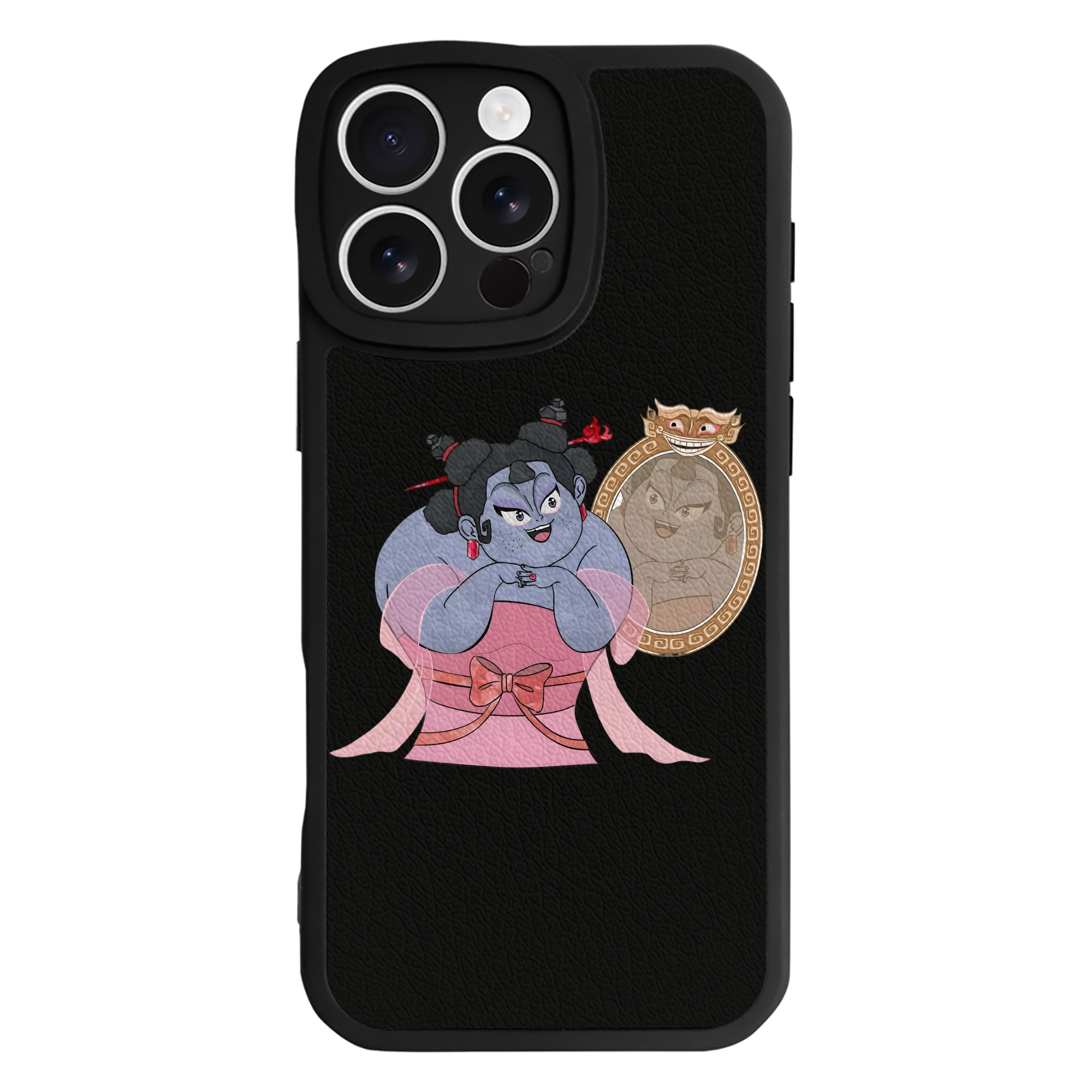（画像用） Ne Zha 2 ナタ 魔童の大暴れ 【iPhone 16シリーズ対応】シリコンスマホケース（レザー調） 材質：シリコン